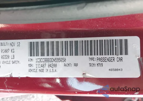 2013 Chrysler 200 Touring from USA, damaged, VIN 1C3CCBBB3DN595650